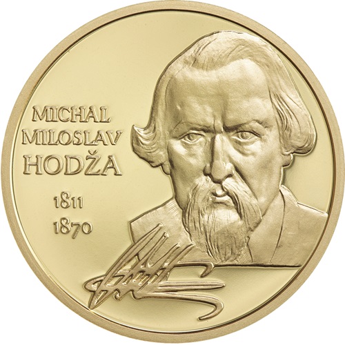 Medaila MS, pozlátená, Michal Miloslav Hodža - Štúrovci