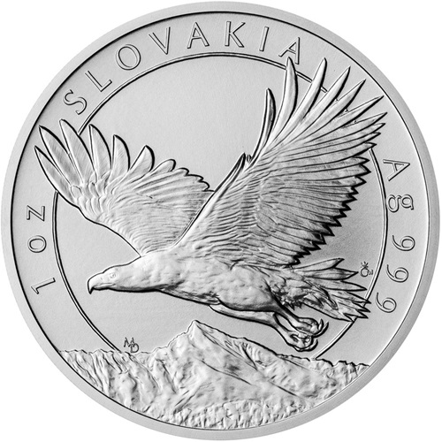 2 Dollars 2023 Niue BU 1 Oz Ag, Slovenský orol (Z:3:2)
