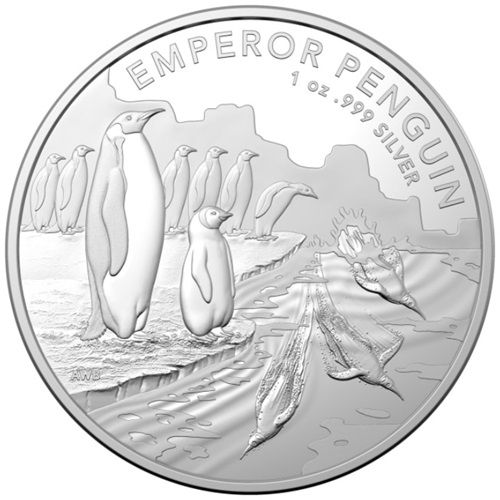 Dollar 2023 Austrália BU 1 Oz Ag, Emperor Penguin (X:11:6)