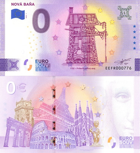0 euro suvenír 2023/1 Slovensko UNC Nová Baňa (ND)