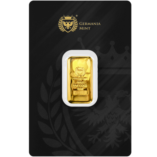 Investičné zlato - zlatá tehlička 1 Oz 31,1g  999,9 Germania Mint
