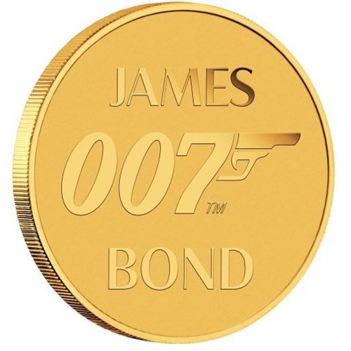 2 Dollars 2020 Tuvalu BU karta 0,5g Au 007 James Bond