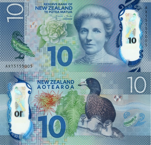10 Dollars 2015 Nový Zéland UNC séria AX