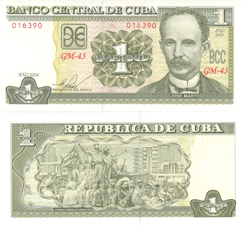 1 Peso 2016 Kuba UNC séria GM-43