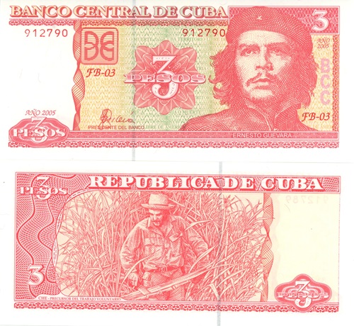 3 Pesos 2005 Kuba UNC séria FB-03