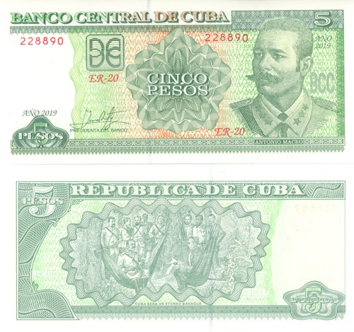 5 Pesos 2019 Kuba UNC séria ER-20