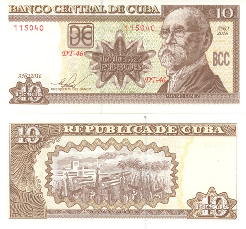 10 Pesos 2016 Kuba UNC séria DT-46