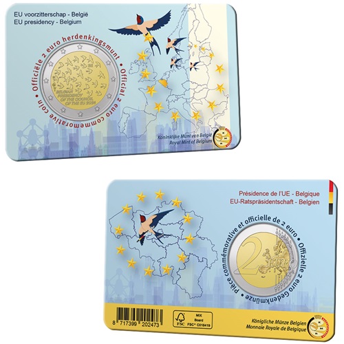 2 euro 2024 Belgicko cc.BU (NL/EN) karta, Predsedníctvo v Rade EÚ