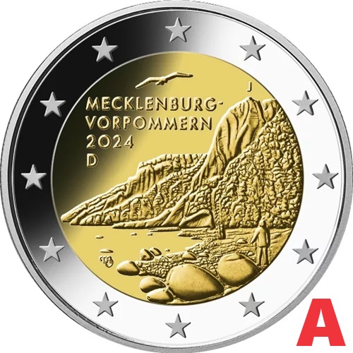 2 euro 2024 A Nemecko cc.UNC Meklenbursko-Predné Pomoransko