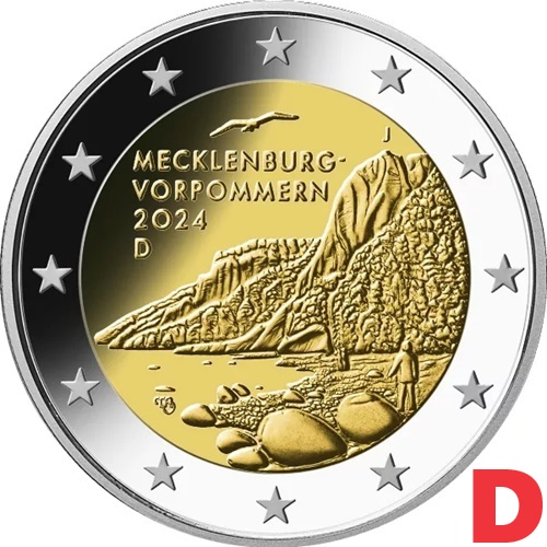 2 euro 2024 D Nemecko cc.UNC Meklenbursko-Predné Pomoransko