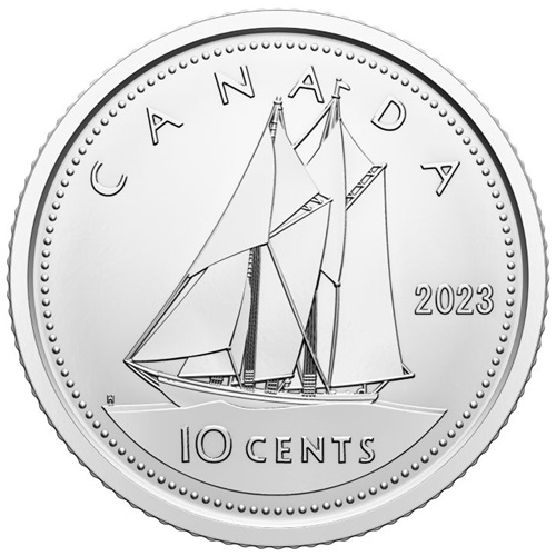 10 Cents 2023 Kanada UNC, King Charles III