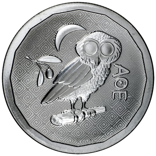 1 Pound 2024 Svätá Helena BU 1 Oz Ag, Athenian Owl
