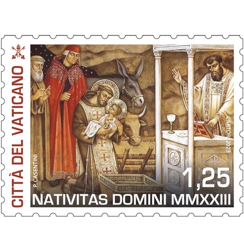 Známka 2023 Vatikán čistá, Vianoce 2023 (1,25€)