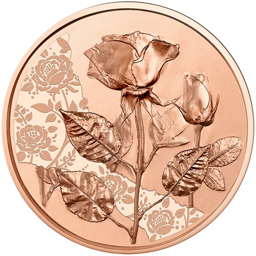 10 euro 2021 Rakúsko cc.UNC, Ruža