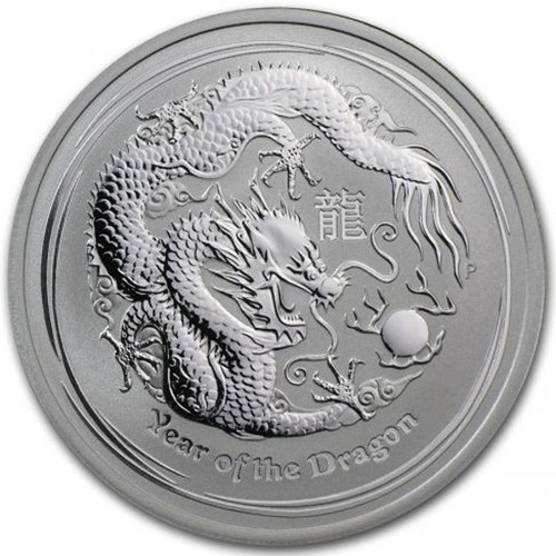 50 Cents 2012 Austrália BU 1/2 Oz Ag Lunar II. - Year of the Dragon