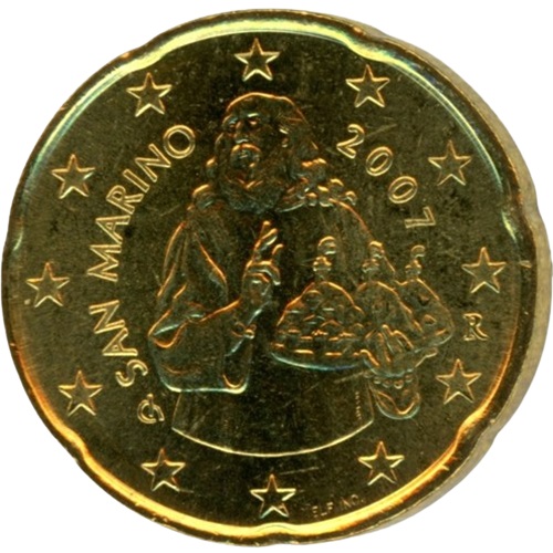 20 cent 2007 San Marino ob.UNC