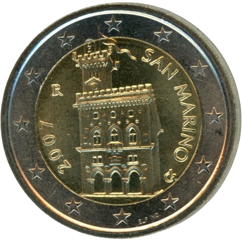 2 euro 2007 San Marino ob.UNC