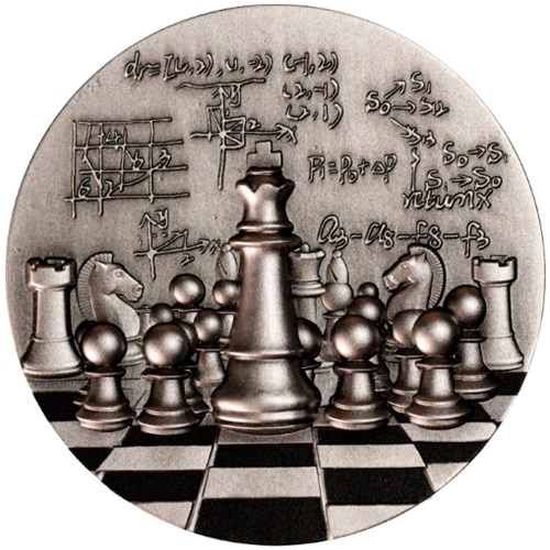 2000 Francs CFA 2024 Kamerun BU High Relief Antiqued 2 Oz Ag International Chess