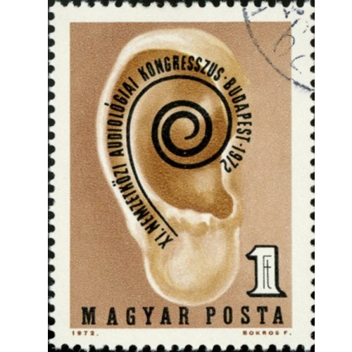 Známka 1972 Maďarsko pečiatkovaná, Audiologický kongres