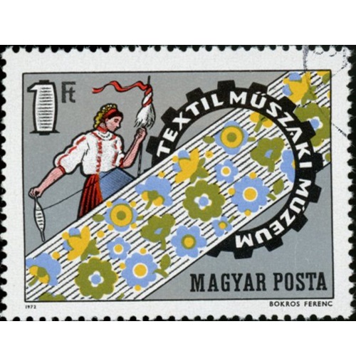 Známka 1972 Maďarsko pečiatkovaná, Múzeum textilu