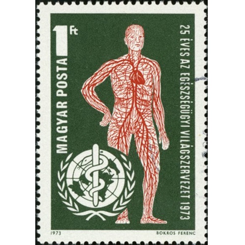 Známka 1973 Maďarsko pečiatkovaná, WHO