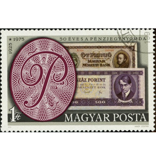 Známka 1976 Maďarsko pečiatkovaná, Maďarské bankovky