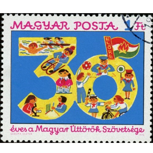 Známka 1976 Maďarsko pečiatkovaná, Maďarský zväz pionierov