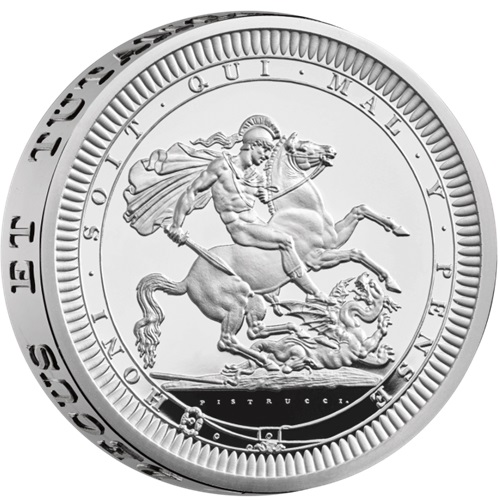 5 Pounds 2024 Anglicko PROOF 2 Oz Ag St. George And The Dragon