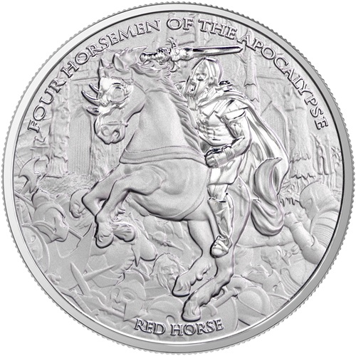 5 Thalers 2024 Carpathians BU 1 Oz Ag, Red Horse