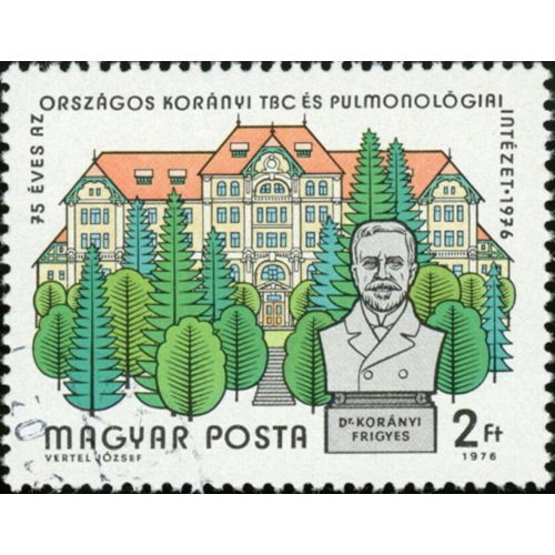 Známka 1976 Maďarsko pečiatkovaná, Koranyiho pneumologický ústav
