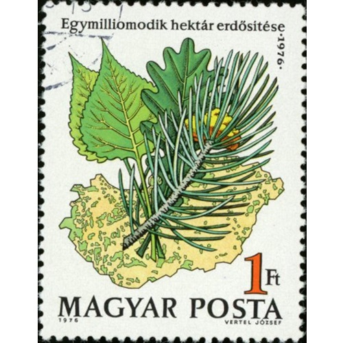 Známka 1976 Maďarsko pečiatkovaná, zalesňovanie