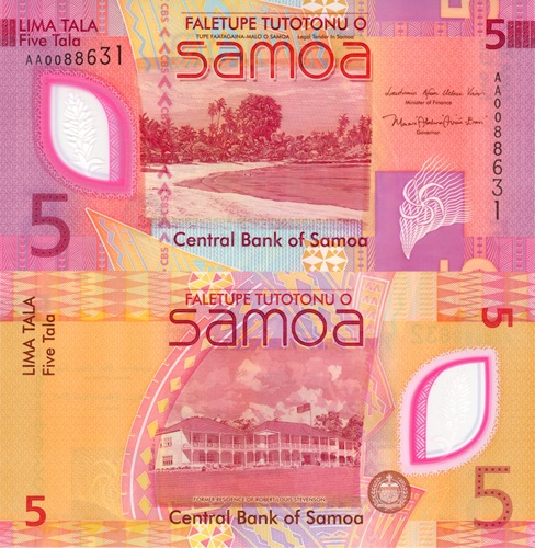 5 Tala 2023 Samoa UNC séria AA