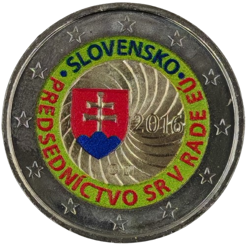 2 euro 2016 Slovensko cc.UNC farbená V3, Predsedníctvo SR