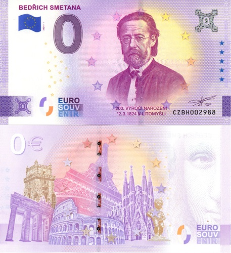 0 euro suvenír 2024/1 Česko UNC Bedřich Smetana (ND)