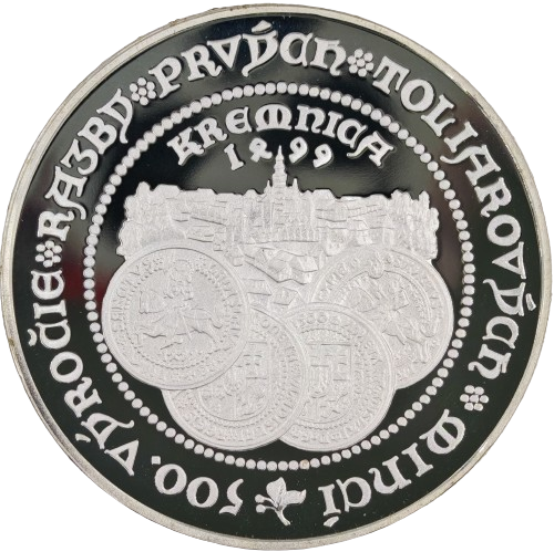 500 korún 1999 Slovensko PROOF, razba toliarových mincí