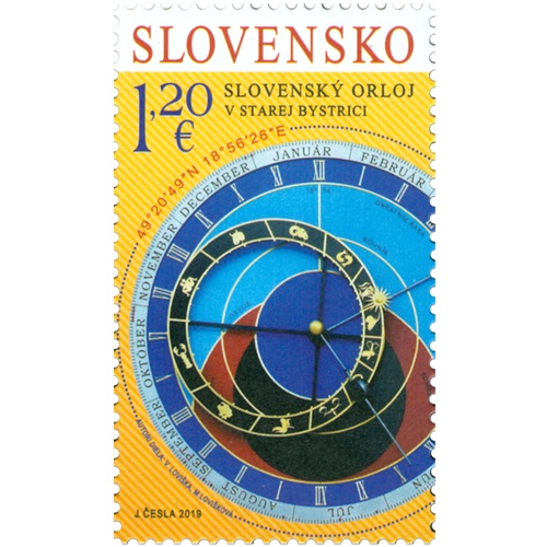 Známka 2019 Slovensko čistá, Slovenský orloj v Starej Bystrici (680)
