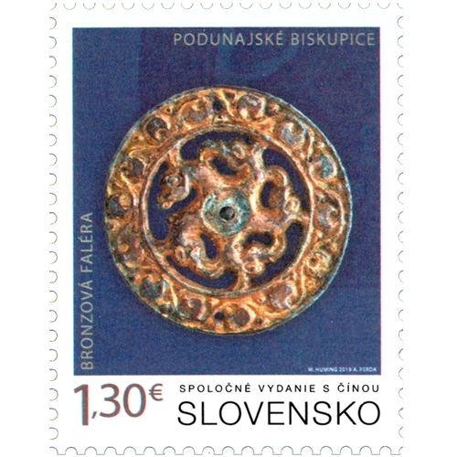Známka 2019 Slovensko čistá, Bronzová faléra z Podunajských Biskupíc (695)