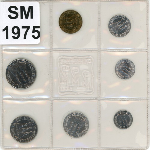 SET 1975 San Maríno UNC (188 Lire)