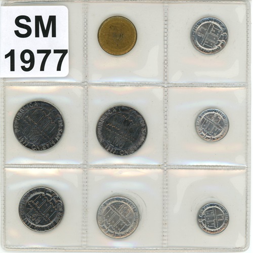 SET 1977 San Maríno UNC (288 Lire)