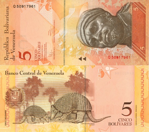 5 Bolívares 2011 Venezuela UNC séria Q