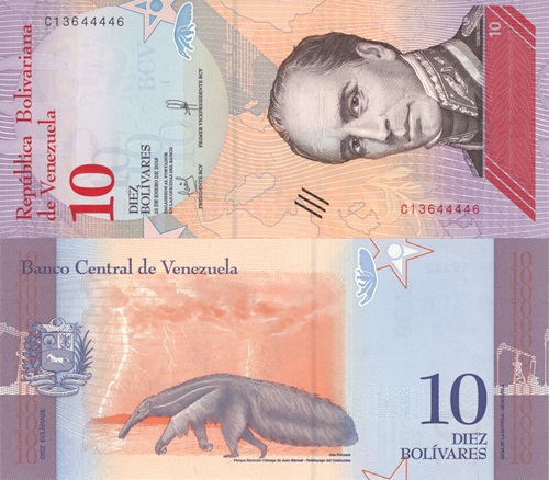 10 Bolívares 2018 Venezuela UNC séria C