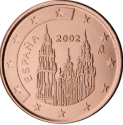 5 cent 2009 Španielsko ob.UNC