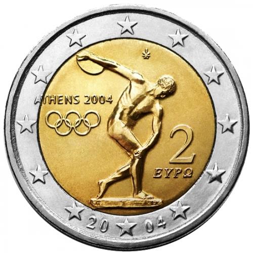 2 euro 2004 Grecko cc.UNC, Olympijské hry v Aténach