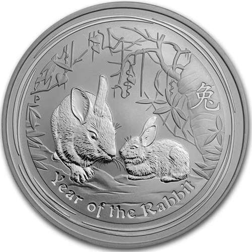 2 Dollars 2011 Austrália BU 2 Oz Ag, Lunar II. - Year of the Rabbit