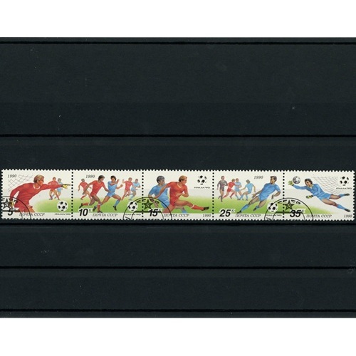Známky 1990 Rusko (ZSSR) pečiatkované, MS vo futbale - Taliansko 1990