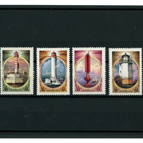 Známky 1982 Rusko (ZSSR) čisté, Majáky Čierneho a Azovského mora (4 ks)