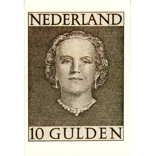 Pohľadnica 1980 Holandsko čistá, Kráľovná Juliana - Gulden (10G) hnedá