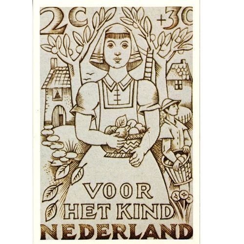 Pohľadnica 1980 Holandsko čistá, Starostlivosť o deti (2+3 C)