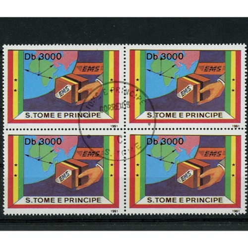 Známky 1991 Sv.Tomáš a Princov Ostrov pečiatkované, EMS