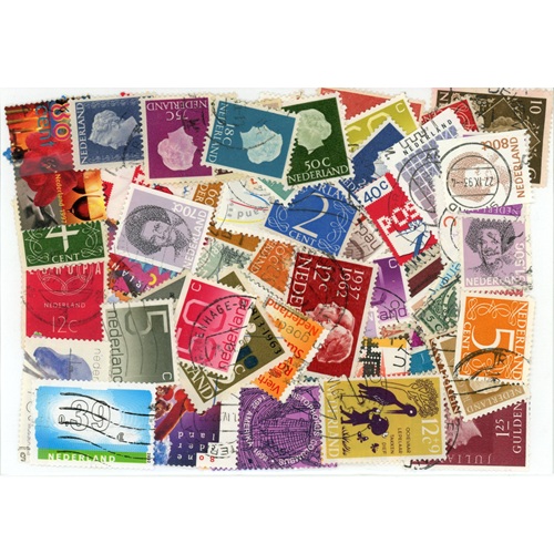 Balíček poštových známok 100 ks Holandsko, pečiatkované 